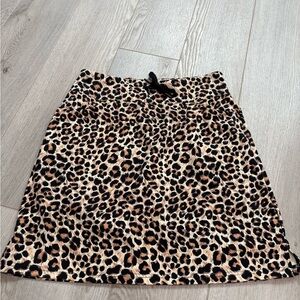 Leopard Print A-Line Skirt - Brown & Black Dany